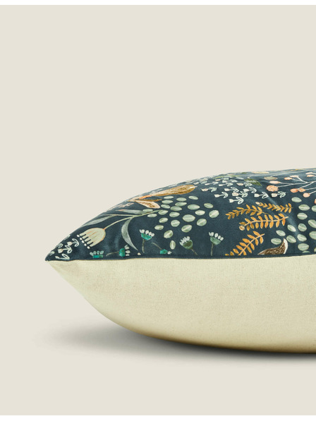 Marks & Spencer Бродирана възглавничка с горска тематика Marks & Spencer морскосиня