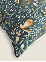 Marks & Spencer Бродирана възглавничка с горска тематика Marks & Spencer морскосиня