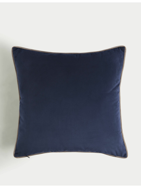 Marks & Spencer Кадифена декоративна възглавница с птичи мотив Marks & Spencer морскосиня