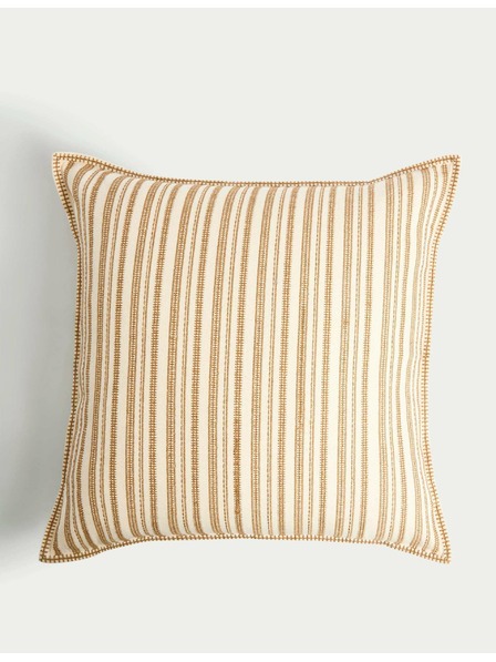 Marks & Spencer Райета възглавница с бродерия, от чист памук Marks & Spencer жълта