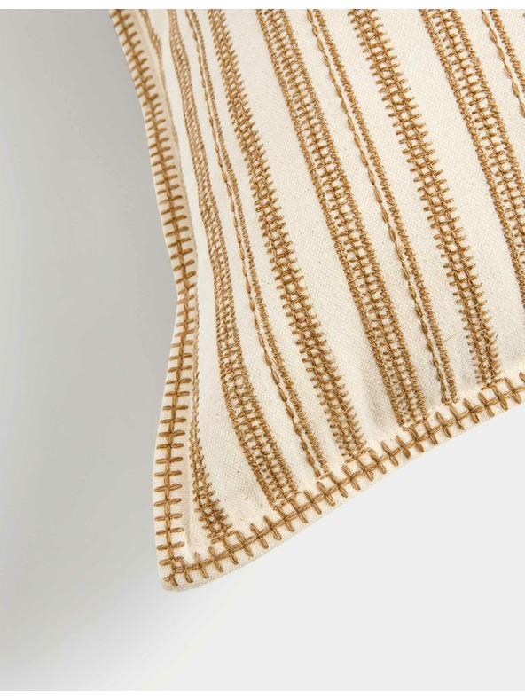 Marks & Spencer Райета възглавница с бродерия, от чист памук Marks & Spencer жълта