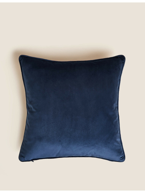 Marks & Spencer Кадифена възглавница с птички Marks & Spencer морскосиня