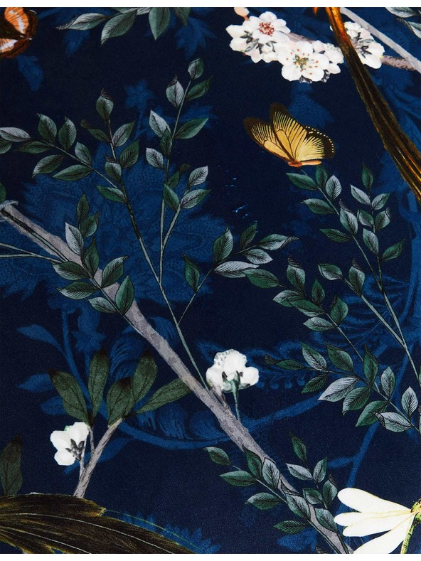 Marks & Spencer Кадифена възглавница с птички Marks & Spencer морскосиня