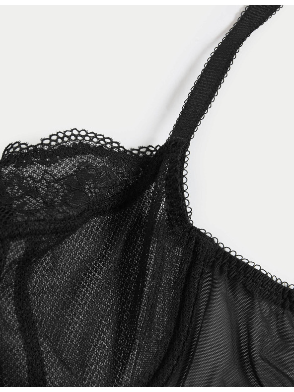 Marks & Spencer Балконет сутиен Jasmine с банели и дантела, размер A–E Marks & Spencer черен