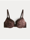 Marks & Spencer Дантелен push-up деколте сутиен Jasmine с банели, (размер A–E) Marks & Spencer кафяв