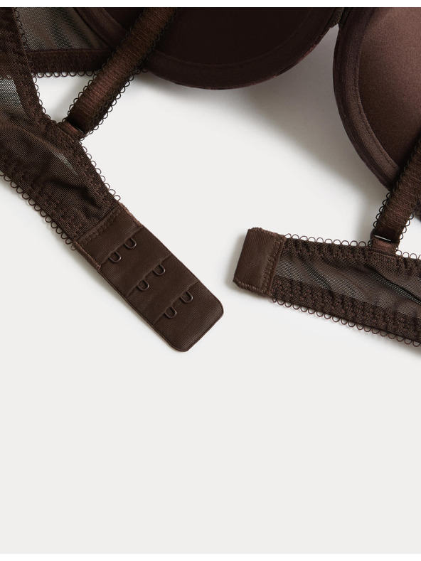 Marks & Spencer Дантелен push-up деколте сутиен Jasmine с банели, (размер A–E) Marks & Spencer кафяв