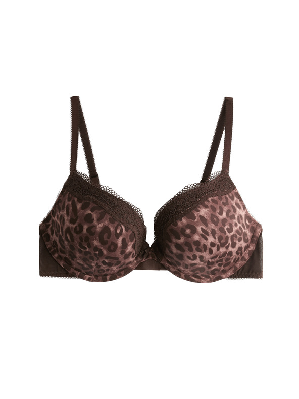 Marks & Spencer Дантелен push-up деколте сутиен Jasmine с банели, (размер A–E) Marks & Spencer кафяв