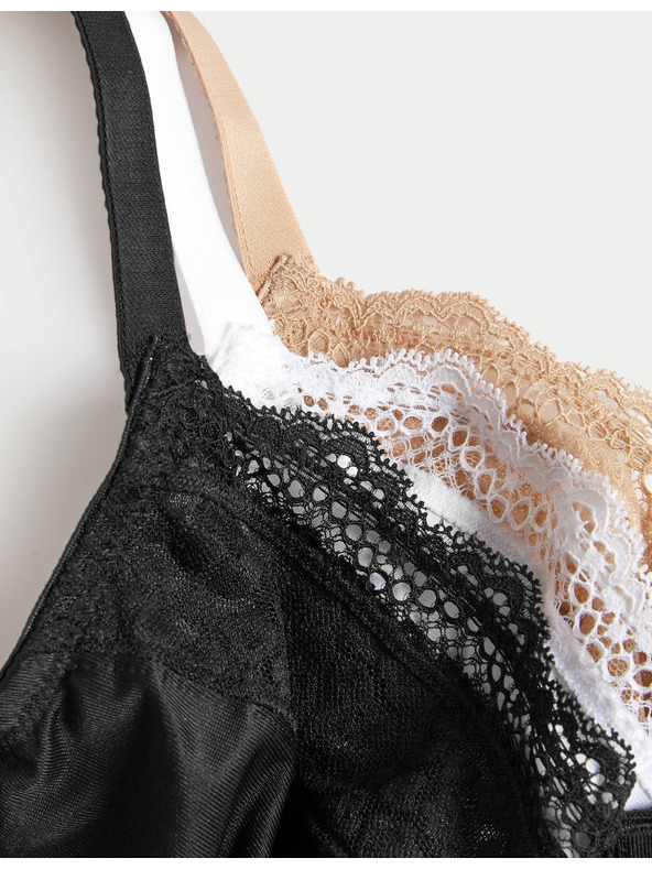 Marks & Spencer Сутиени с ефект намаляване, банели и пълни чашки, 3 бр., размер C-H Marks & Spencer черен