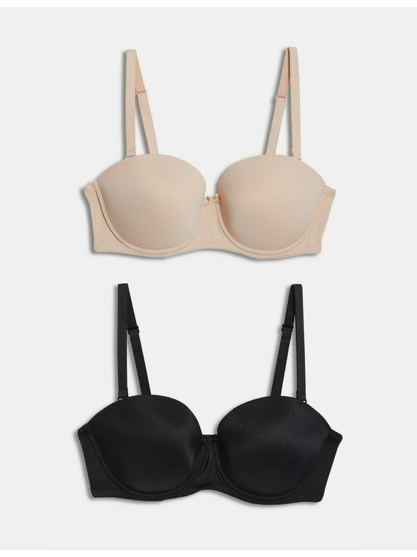 Marks & Spencer Подплатен сутиен, множество стилове на носене, размери. A-E, 2 бр. Marks & Spencer черен