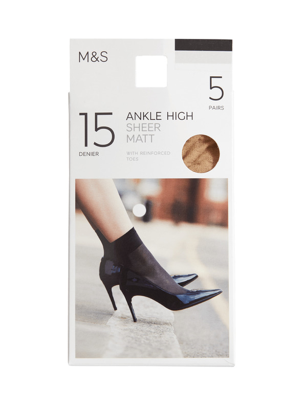 Marks & Spencer Пакет от 5 чифта непрозрачни чорапи, 15 DEN Marks & Spencer бежов