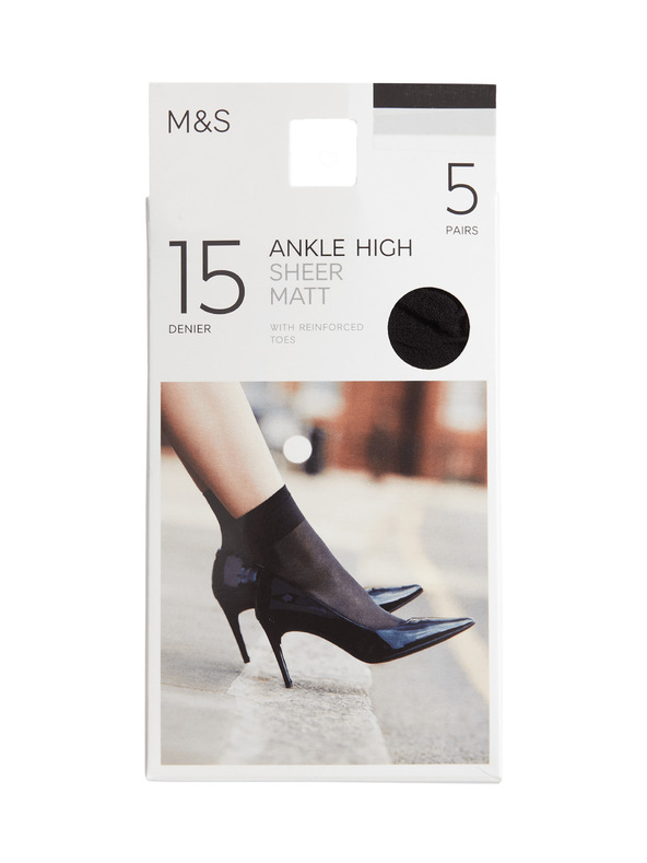 Marks & Spencer Пакет от 5 чифта непрозрачни чорапи, 15 DEN Marks & Spencer черен