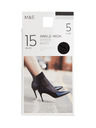 Marks & Spencer Пакет от 5 чифта непрозрачни чорапи, 15 DEN Marks & Spencer черен