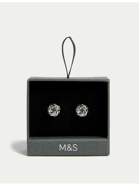 Marks & Spencer Ръкавели с възлообразна форма Marks & Spencer сребриста