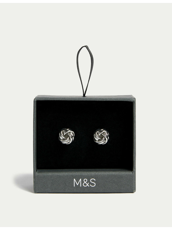 Marks & Spencer Ръкавели с възлообразна форма Marks & Spencer сребриста