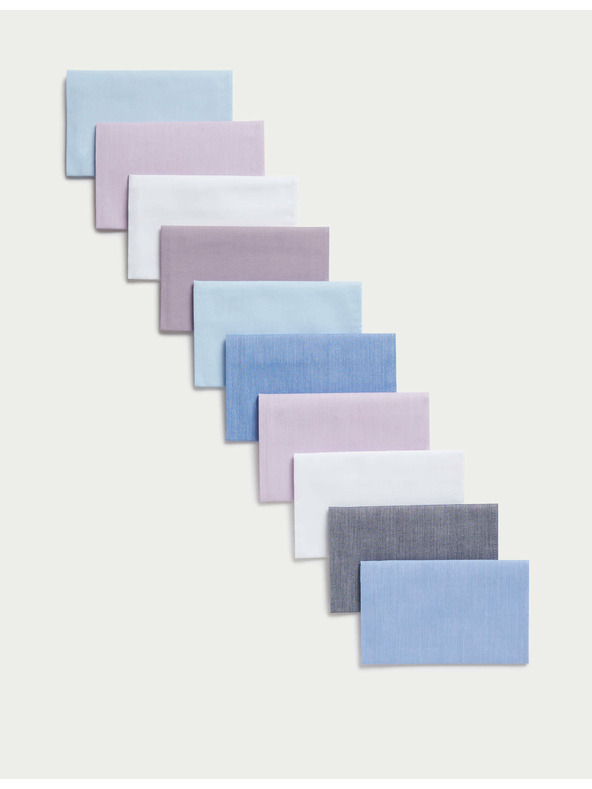 Marks & Spencer Антибактериални кърпи от чист памук, 10 бр. в опаковка Marks & Spencer синьо