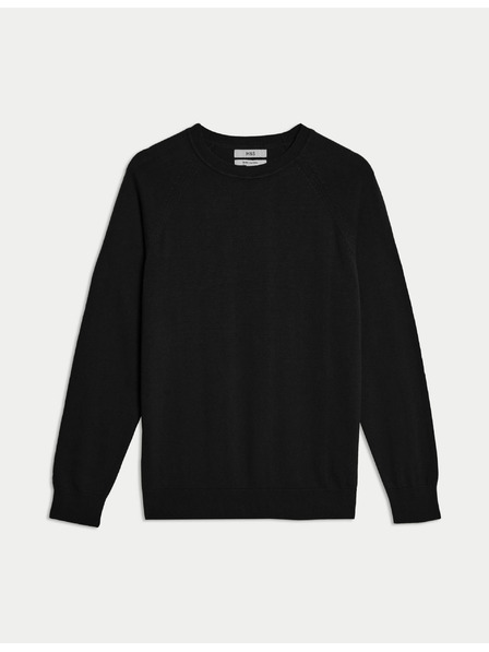 Marks & Spencer Суитшърт от чист памук с деколте до врата Marks & Spencer черна