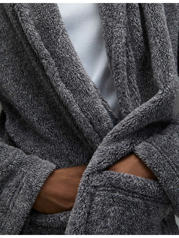 Marks & Spencer Флийсен халат Supersoft Marks & Spencer сива