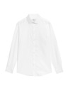 Marks & Spencer Памучна риза с тесен силует с незабавна грижа Marks & Spencer бяла
