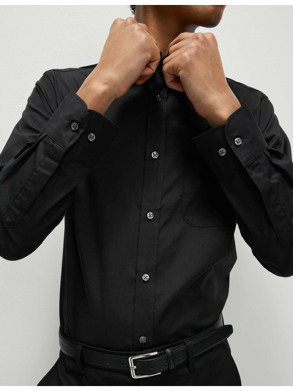 Marks & Spencer Marks & Spencer Риза с дълъг ръкав, тънка, 3 броя в опаковка черна