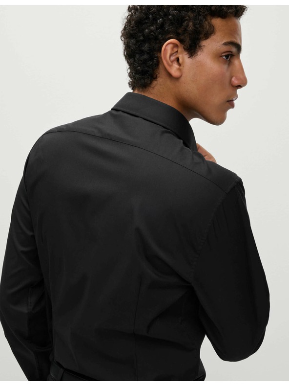 Marks & Spencer Marks & Spencer Риза с дълъг ръкав, тънка, 3 броя в опаковка черна