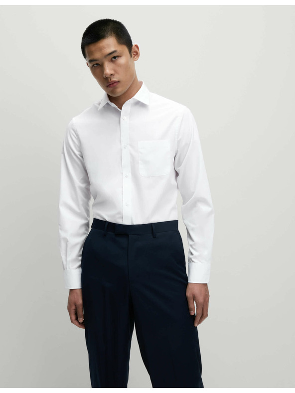 Marks & Spencer Риза с дълги ръкави, нормален силует, комплект 3 бр. Marks & Spencer бяла