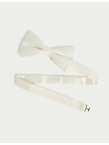 Marks & Spencer Папийонка с десен Marks & Spencer в кремаво