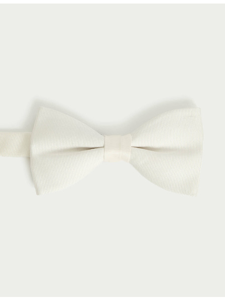 Marks & Spencer Папийонка с десен Marks & Spencer в кремаво