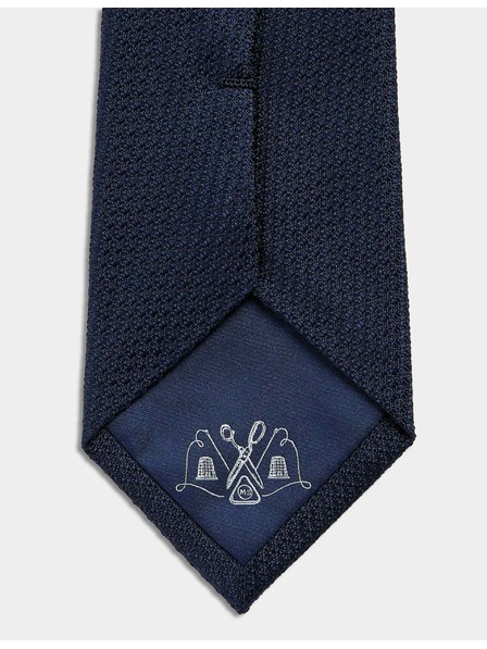 Marks & Spencer Вратовръзка от 100% коприна с текстура Marks & Spencer в тъмносиньо