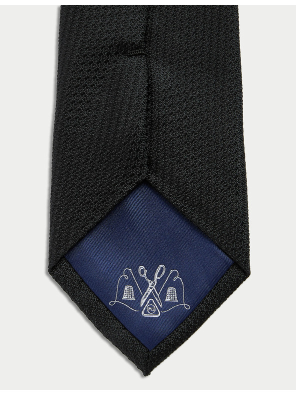 Marks & Spencer Вратовръзка от 100% коприна с текстура Marks & Spencer черна