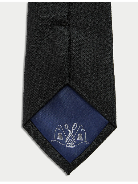 Marks & Spencer Вратовръзка от 100% коприна с текстура Marks & Spencer черна