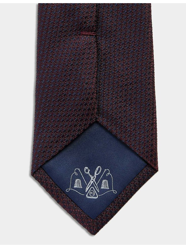 Marks & Spencer Вратовръзка от 100% коприна с текстура Marks & Spencer червена