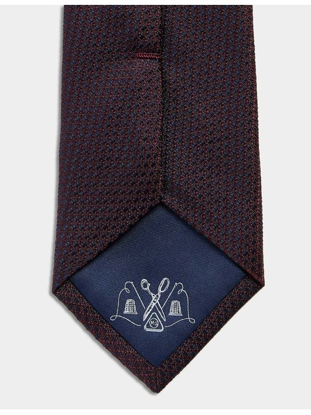 Marks & Spencer Вратовръзка от 100% коприна с текстура Marks & Spencer червена