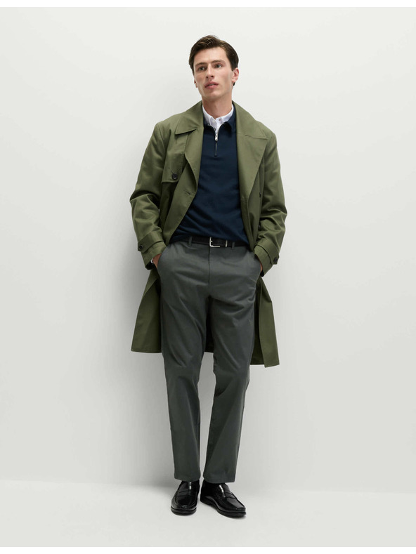 Marks & Spencer Разтеглив панталон чино с редовна кройка Marks & Spencer сив