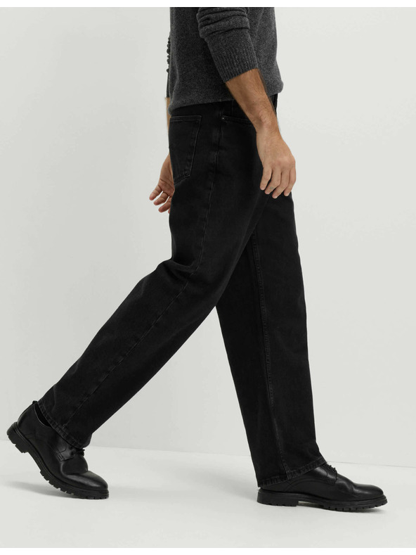 Marks & Spencer Authentic свободни твърди дънки Marks & Spencer черни