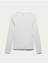Marks & Spencer Ребрест топ с висок дял памук Marks & Spencer сив