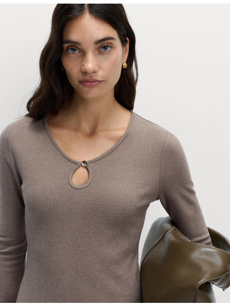 Marks & Spencer Удобен топ с разрязано деколте и разширени ръкави Marks & Spencer екрю