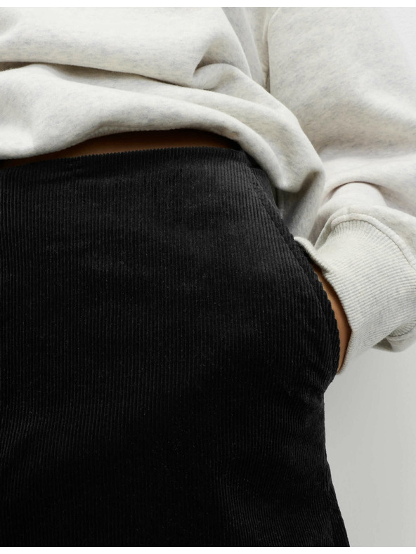 Marks & Spencer Мини пола А-линия с висок процент памук Marks & Spencer черен