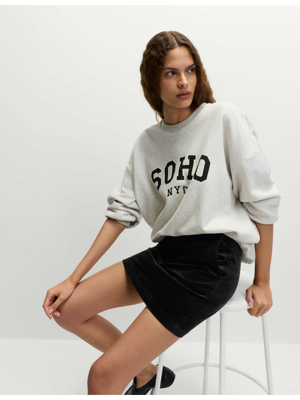 Marks & Spencer Мини пола А-линия с висок процент памук Marks & Spencer черен