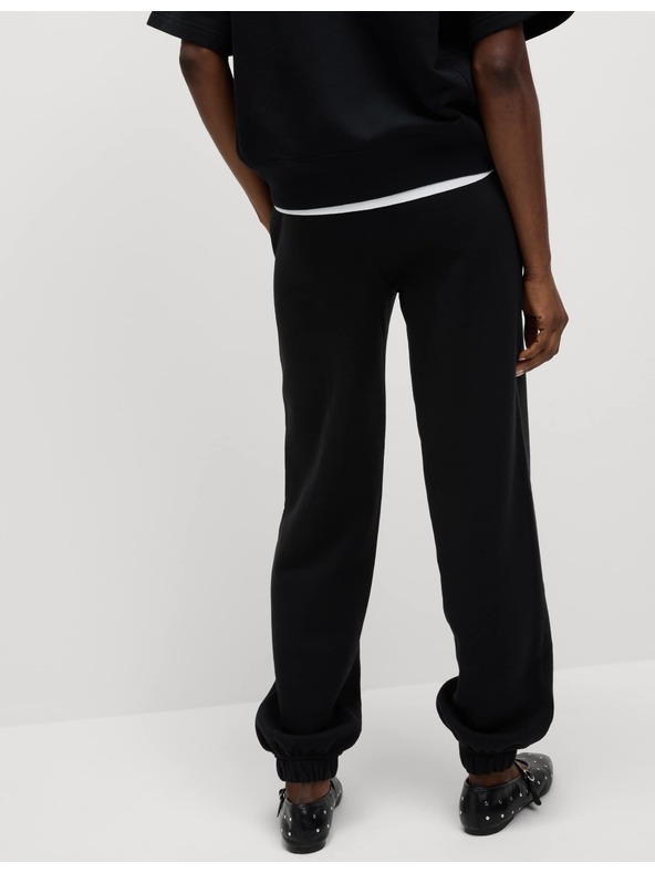 Marks & Spencer Долнища с маншети, с висок процент памук и връзки Marks & Spencer черен цвят