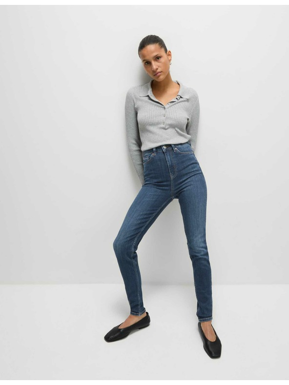 Marks & Spencer Изключително меки прилепнали дънки Ivy с висока талия Marks & Spencer тъмносини