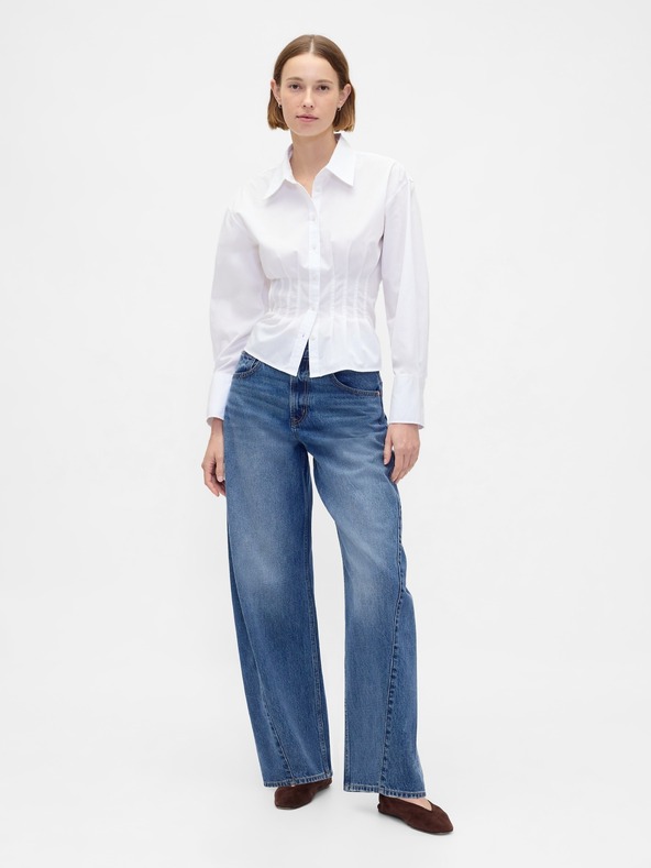 GAP Поплинова риза Fitted Shirt GAP