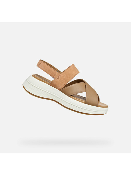 Geox Кафяви дамски сандали Geox Spherica Ecub-3 S