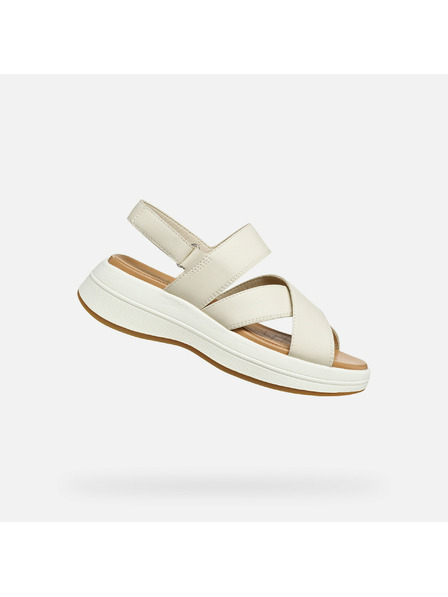 Geox Кремави дамски сандали Geox Spherica Ecub-3 S