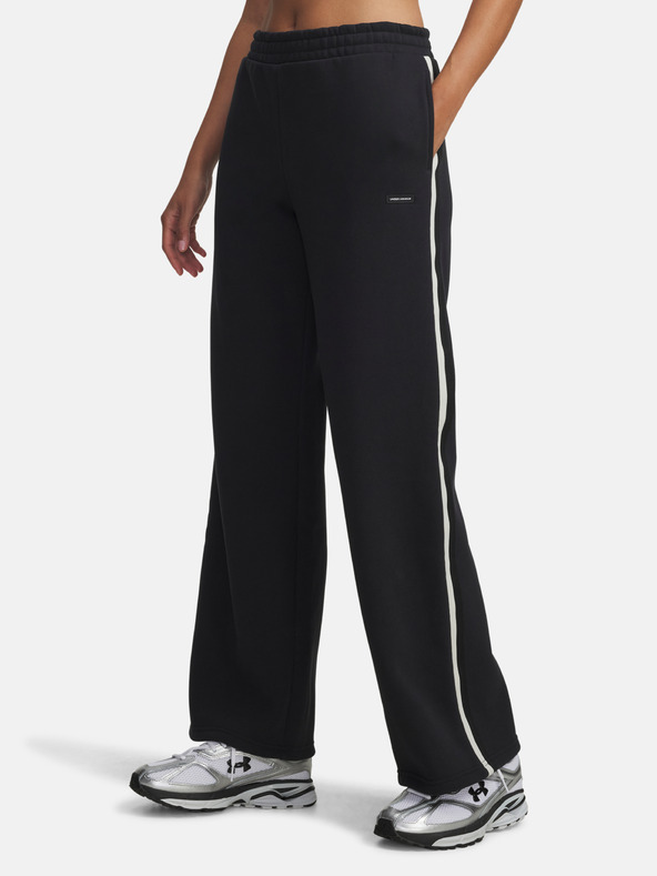 Under Armour Дамски спортни панталони Under Armour Icon HWT Flc Puddle Pant-BLK