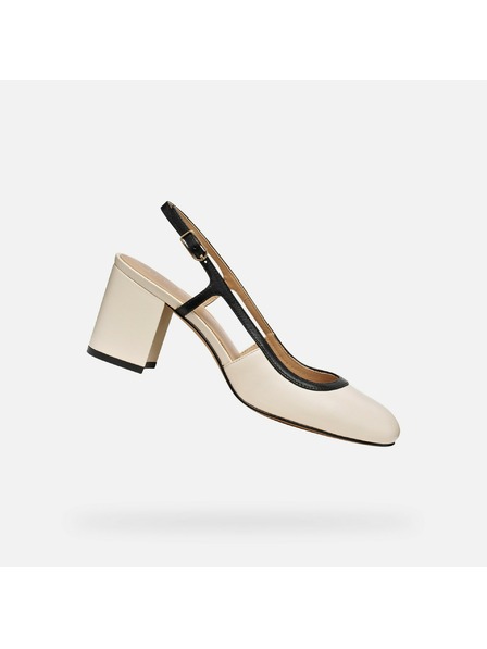 Geox Кремави дамски обувки на ток Geox Virnilisa 65