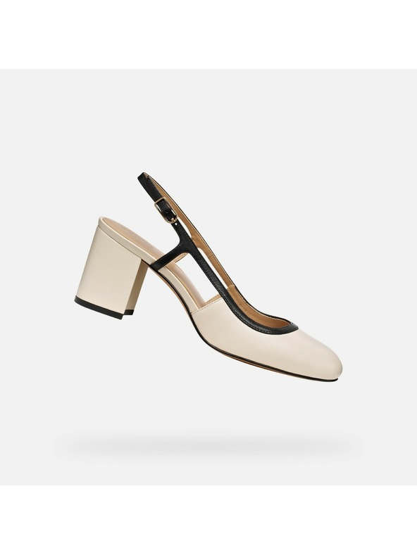 Geox Кремави дамски обувки на ток Geox Virnilisa 65