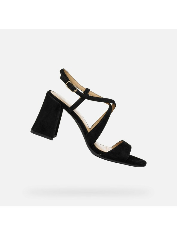 Geox Черни дамски обувки на ток Geox New Eraklia 80 T01