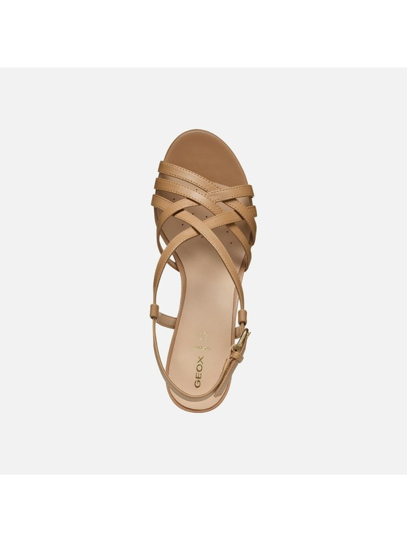 Geox Светлокафяви дамски сандали Geox Virnilisa 65 S