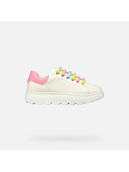 Geox Бели маратонки Geox Puffypop за момичета