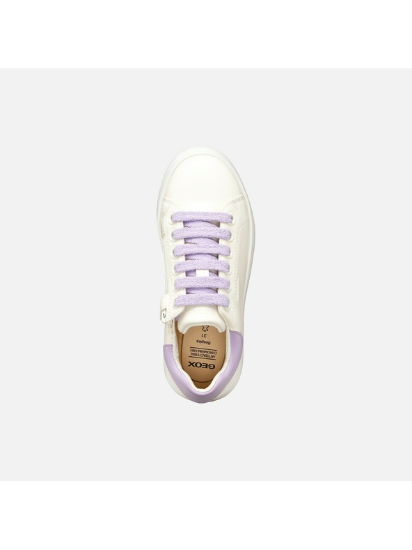 Geox Бели маратонки Geox Puffypop за момичета